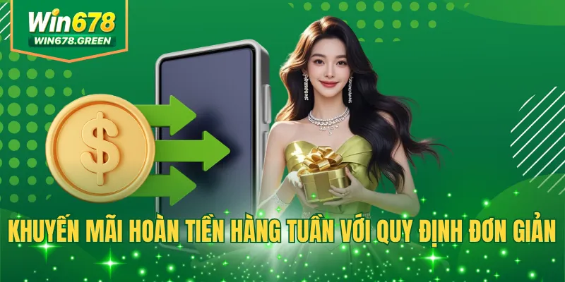 Khuyến mãi hoàn tiền hàng tuần với quy định đơn giản